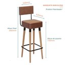 Ver imagem 4 de Kit com 2 Banqueta Barcelona Amarula - Salaone