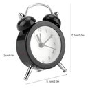 Ver imagem 3 de Mini Relógio Despertador de Mesa Redondo Retrô Decorativo Pequeno Criadomudo Sala Quarto Escritó