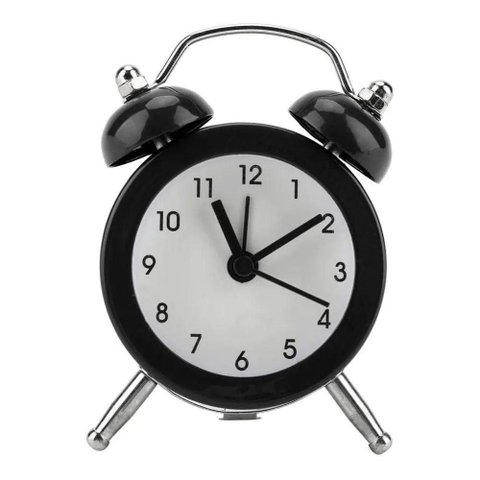 Mini Relógio Despertador de Mesa Redondo Retrô Decorativo Pequeno Criadomudo Sala Quarto Escritó