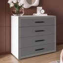 Ver imagem 3 de Cômoda Organizadora 90cm com 4 Gavetas 240832 Linha Valência Politorno
