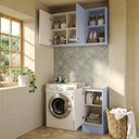 Ver imagem 2 de Lavanderia Modulada 3 Peças 1 Aéreo 1 Balcão sem Tampo 1 Nicho 40cm Marselha Cabecasa Madeiraoriginals