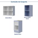 Ver imagem 6 de Lavanderia Planejada 3 Peças 1 Aéreo 1 Balcão sem Tampo 1 Nicho 40cm Marselha CabeCasa MadeiraOriginals Azul/Sereno