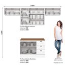 Ver imagem 6 de Cozinha Compacta Amy 7 Portas 3 Gavetas MDF 280cm Branco Casa 812