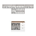 Ver mais imagens de Cozinha Compacta Amy 7 Portas 3 Gavetas MDF 280cm Branco Casa 812