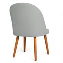 Ver imagem 6 de Kit 06 Cadeiras Poltrona de Jantar Luna Suede Cinza Pés Palito Castanho - Pallazio