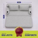 Ver imagem 3 de Sofá Cama Nami 1,50m Xpand Tech Tecido Bouclê Cinza Claro Cama Inbox