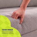 Ver mais imagens de Sofá Cama Nami 1,50m Xpand Tech Tecido Bouclê Cinza Claro Cama Inbox