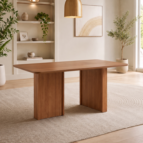 Mesa de Jantar Mesa sem Vidro 8 Lugares 100% MDF 210cm Eva Yescasa Cinamomo