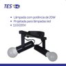 Spot Trilho 2 Lâmpadas Soft Direcionavel E-27 110v/220v - 3