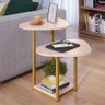 Mesa Lateral de Apoio para Sofá Sala de Estar Mesa Auxiliar - Casa Uau:off/dourado - 2