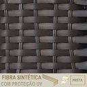 Ver imagem 6 de 4 Espreguiçadeira Catar e 4 Mesa Garden Alumínio e Fibra Preto