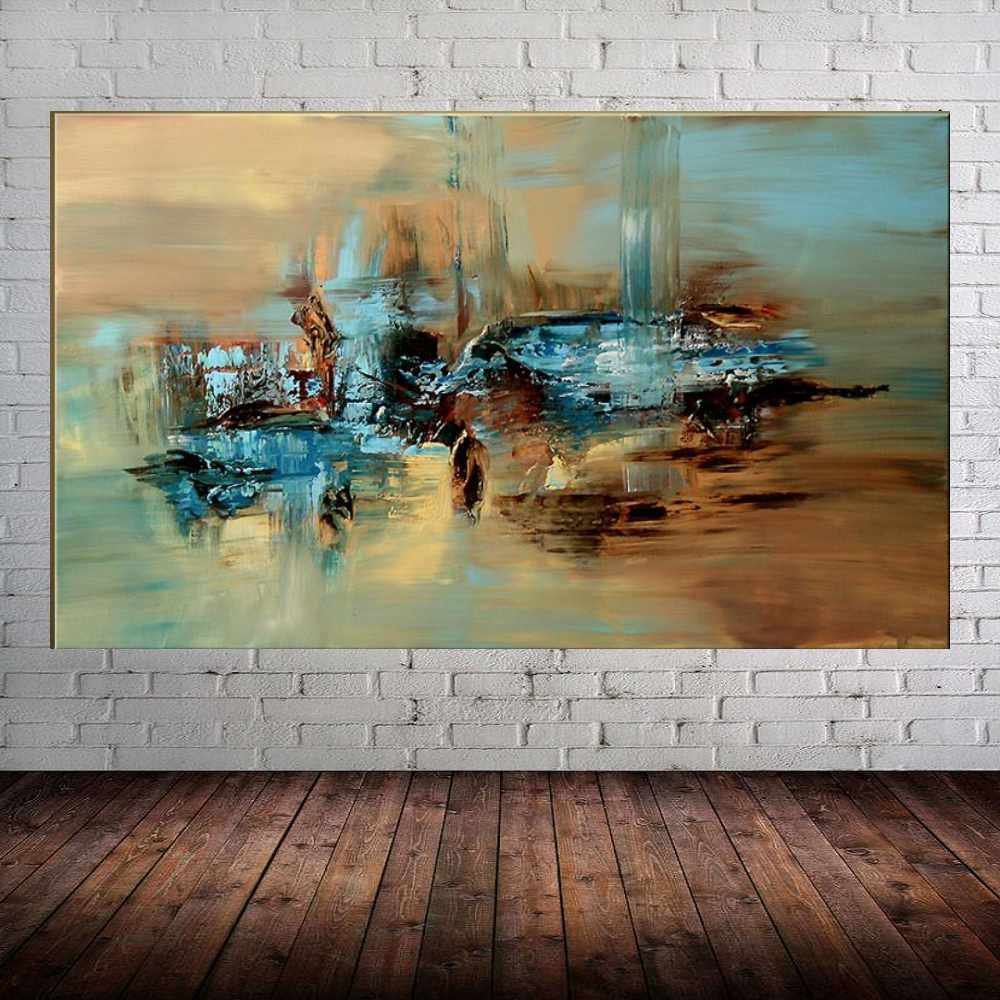 Quadro Pintura Tela Abstrato Moderno 2009: 100cm (A) x 170cm (L) - 1