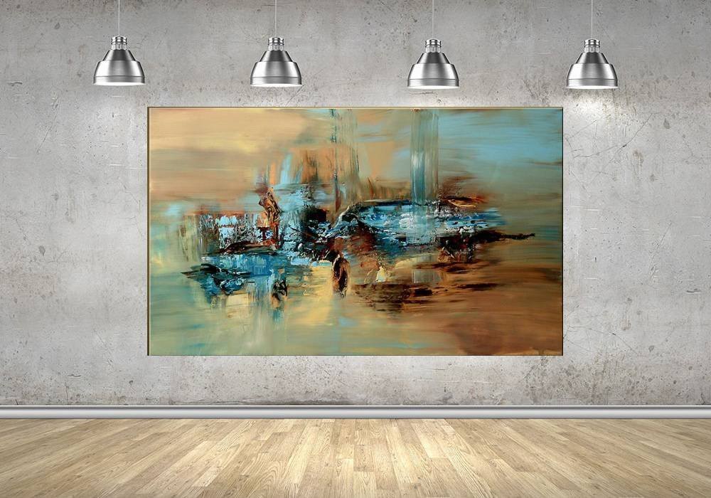 Quadro Pintura Tela Abstrato Moderno 2009: 100cm (A) x 170cm (L) - 4