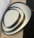 Ver imagem 1 de Trio Espelho Orgânico Decorativo Com Moldura De Couro Cor Preta