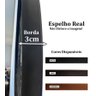 Trio Espelho Orgânico Decorativo Com Moldura De Couro Cor Preta - 8