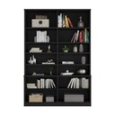 Ver imagem 4 de Estante Multiuso de Livros 4 Portas 100% MDF 223CMX154CM Preto