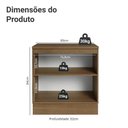 Ver imagem 2 de Balcão de Cozinha 80 Cm 2 Portas Rustic/cinza Lux Madesa Rustic/cinza