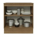 Ver imagem 4 de Balcão de Cozinha 80 Cm 2 Portas Rustic/cinza Lux Madesa Rustic/cinza
