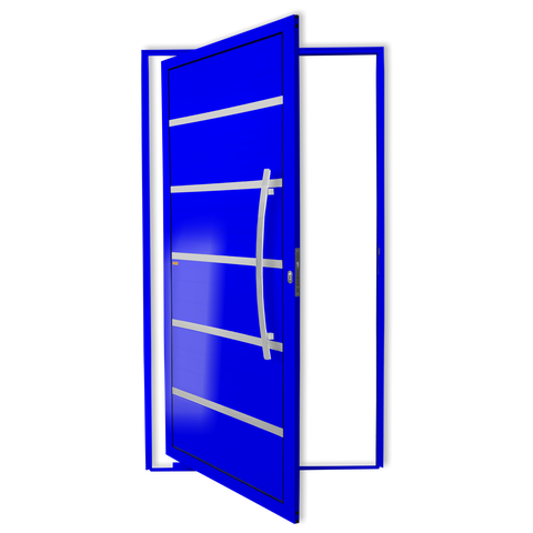 Porta Pivotante Alumínio Lambril Premium c/Puxador D.Azul 120 Brimak