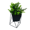 Ver imagem 3 de Vaso de Planta com Suporte Aramado Preto Decorativo 18cm