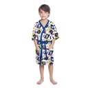 Ver imagem 1 de Roupão Quimono Felpudo Infantil Lepper Batman Tam Pp Branco