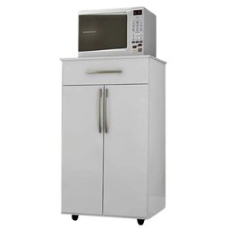 Balcão Multiuso para Cozinha Juliana 2 Portas Branco Flex Ajl - 1 Balcão Multiuso para Cozinha Juliana 2 Portas Branco Flex Ajl - 1