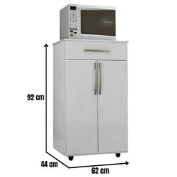 Balcão Multiuso para Cozinha Juliana 2 Portas Branco Flex Ajl - 6 Balcão Multiuso para Cozinha Juliana 2 Portas Branco Flex Ajl - 6