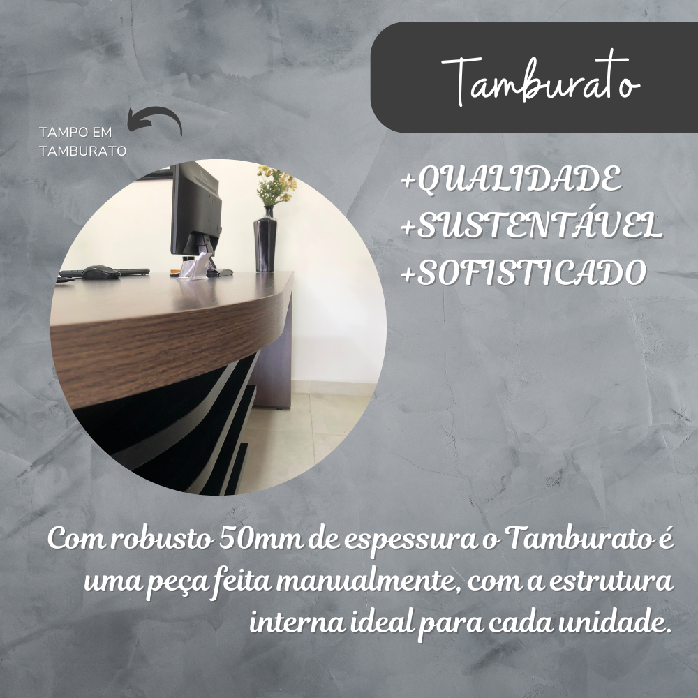 Mesa para Escritório Diretor em L em Tamburato  - 13