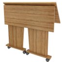 Ver imagem 7 de Mesa Escrivaninha Dobrável com Rodízio Amêndoa