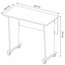 Ver imagem 2 de Mesa Escrivaninha Dobrável com Rodízio Amêndoa