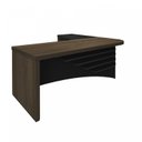 Ver mais imagens de Escrivaninha Mesa Escritório Diretor em L Tamburato e Elegante 200cm Charuto e Preto Marrom Artany