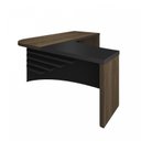 Ver imagem 7 de Escrivaninha Mesa Escritório Diretor em L Tamburato e Elegante 200cm Charuto e Preto Marrom Artany