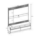 Ver imagem 4 de Painel com Rack Bancada Singapura 180cm Mdp/mdf Tv até 70 Ripado Tauari/off White G77 - Gran Belo