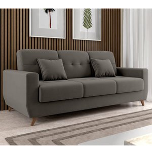 Sofá Cama 3 Lugares com Baú Pâmela 