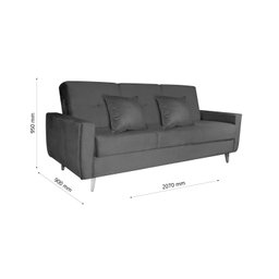 Sofá Cama 3 Lugares com Baú Pâmela  - 3