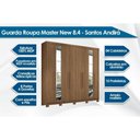 Ver imagem 5 de Guarda Roupa 8 Portas (2 C- Espelho) e 4 Gavetas C- Pés Master New 8.4 Jatobá - Santos Andirá