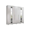 Ver imagem 4 de Guarda Roupa 8 Portas (2 C- Espelho) e 4 Gavetas C- Pés Master New 8.4 Jatobá - Santos Andirá