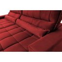 Ver imagem 6 de Sofá Retrátil Reclinável Supremo 3,00m Suede Velut Vermelho Molas no Assento - King House