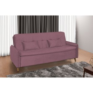 Sofá Cama 4 Lugares Veludo Donna 