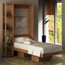 Ver imagem 2 de Cama Retratil De Parede Solteiro CM8013 Amendoa Tecno Mobili