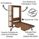Ver imagem 5 de Cama Retratil De Parede Solteiro CM8013 Amendoa Tecno Mobili