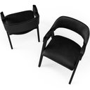 Ver imagem 6 de Kit 2 Cadeiras Sala de Jantar Estar Living Estofada Suran L02 Preto Couríssimo Preto - Lyam Decor