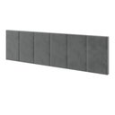 Ver imagem 1 de Cabeceira Casal Suede Almofadada Conforto Cinza