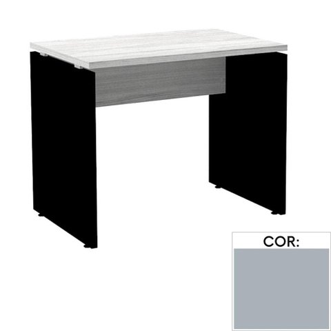 Mesa de Escritório Pé Painel Pe25 em MDP 120 x 60cm Cinza com Base Cinza