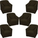 Ver imagem 1 de Kit 6 Poltronas Decorativas para Sala Recepção Consultório Manicure Cadeira Mila Suede