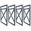 Ver imagem 1 de Quatro Suportes Estilo Industrial P/prateleiras 20cm - Prateado