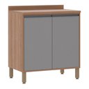 Ver imagem 1 de Balcão De Cozinha C/Tampo 80cm 2 Portas 1 Prateleira Isa
