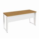 Ver imagem 4 de Mesa Industrial Retangular F5 Office MDF 160cm Freijó com Branco