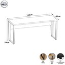Ver imagem 6 de Mesa Industrial Retangular F5 Office MDF 160cm Freijó com Branco