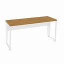 Ver imagem 7 de Mesa Industrial Retangular F5 Office MDF 160cm Freijó com Branco